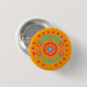 Geen Vermisten Meer (bloem) Ronde Button 3,2 Cm (Voorkant /achterkant)