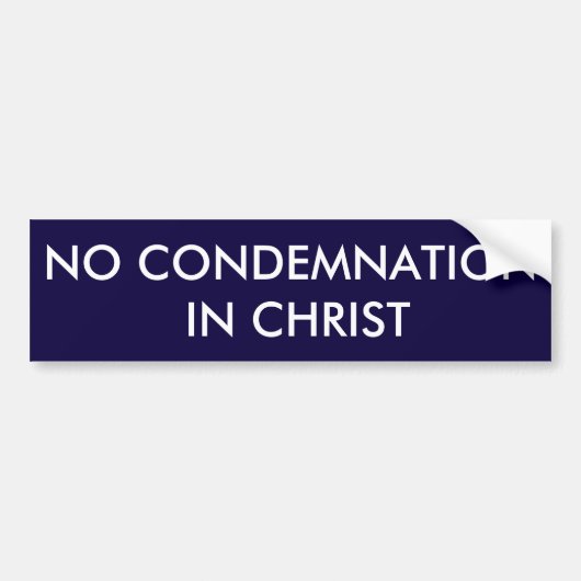 Geen veroordeling in Christus Bumpersticker (Voorkant)