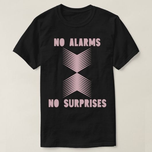 Geen verrassingen roze t-shirt (Design voorkant)