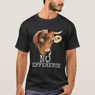 Geen verschil Pro Vegan Vegetarian Dierenvriend Ve T-shirt