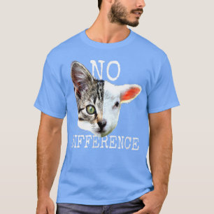 Geen verschil tussen vegetarisch Gezegde vegetarië T-shirt