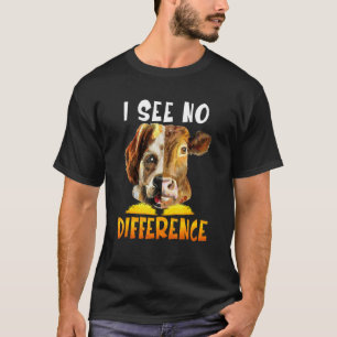 Geen Verschil Zien Vegetarische Koe En Hond T-shirt