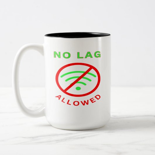 Geen vertraging tweekleurige koffiemok (Links)