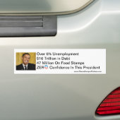 Geen vertrouwen antiObama Bumpersticker (Op auto)