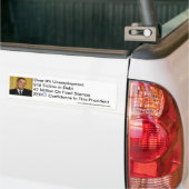 Geen vertrouwen antiObama Bumpersticker (Op Truck)
