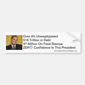 Geen vertrouwen antiObama Bumpersticker