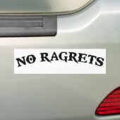 Geen vervallen betreurt Tattoo Bumpersticker (Op auto)