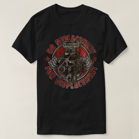 Geen vervanging voor Verplaatsingsspierwagen V8 En T-shirt (Design voorkant)