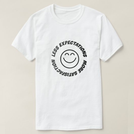 Geen verwachtingen t-shirt (Design voorkant)