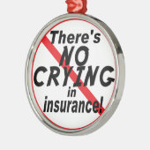 Geen verzekering metalen ornament (Links)