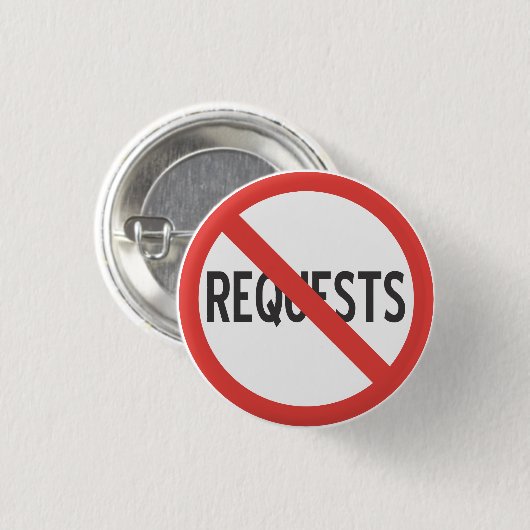 GEEN VERZOEK OM Button #2 (Voorkant /achterkant)