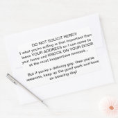 Geen verzoek rechthoekige sticker (Envelop)