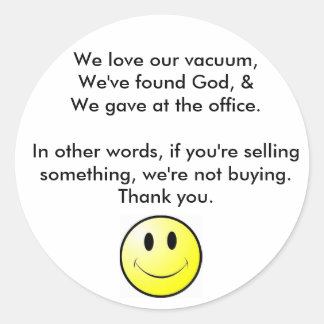 Geen verzoek ronde sticker