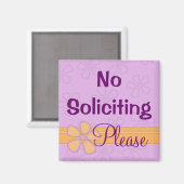 Geen verzoekend teken voordeurmagneet magneet (Voorkant / Achterkant)