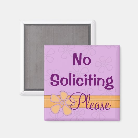 Geen verzoekend teken voordeurmagneet magneet (Voorkant / Achterkant)