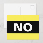 Geen vet, eenvoudig zwart en wit briefkaart (Voorkant / Achterkant)