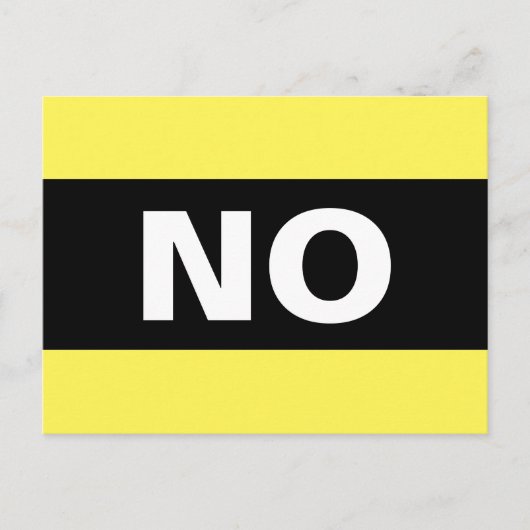 Geen vet, eenvoudig zwart en wit briefkaart (Voorkant)