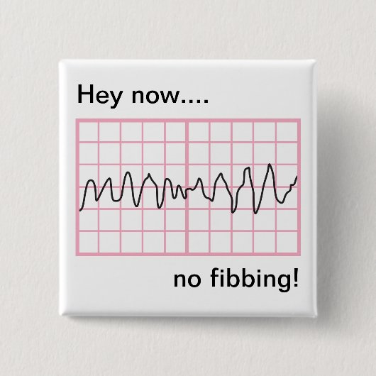 Geen vibvib Humoureuze cardiologie Vierkante Button 5,1 Cm (Voorkant)