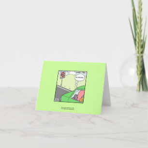 Geen vierkant Zone Hilarious Cartoon Note Kaart