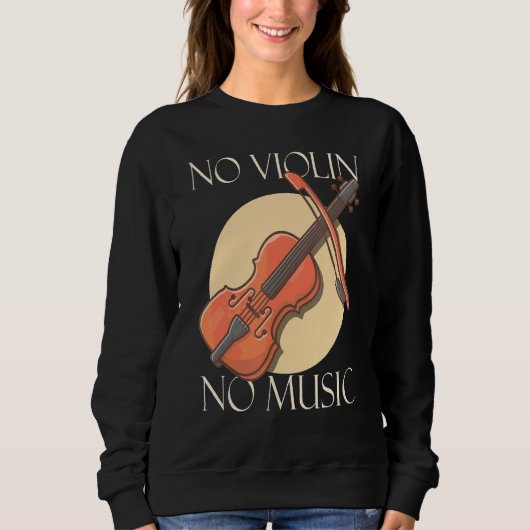 Geen viool Geen muziekorkest Muzikant 1 Trui (Voorkant)