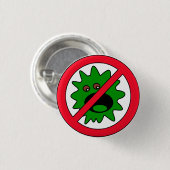 Geen virus toegestaan ronde button 3,2 cm (Voorkant /achterkant)