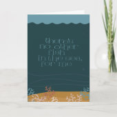 Geen vis in het Zee jubileum / liefdeskaart Kaart (Voorkant)