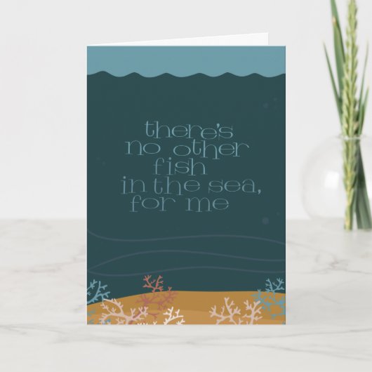 Geen vis in het Zee jubileum / liefdeskaart Kaart (Voorkant)