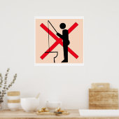 Geen Vis in toiletposter Poster (Keuken)