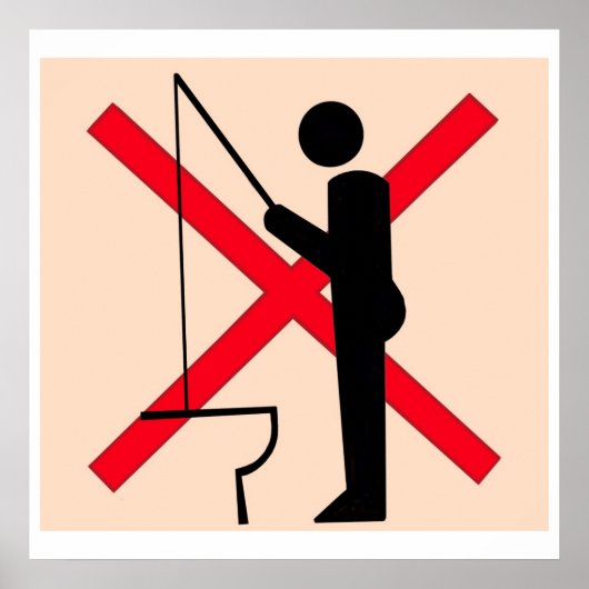 Geen Vis in toiletposter Poster (Voorkant)