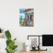 Geen vis vandaag bonaire poster (Thuiskantoor)