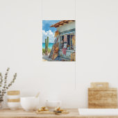 Geen vis vandaag bonaire poster (Keuken)