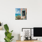 Geen vis vandaag bonaire poster (Thuiskantoor)