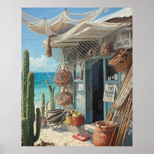 Geen vis vandaag bonaire poster (Voorkant)