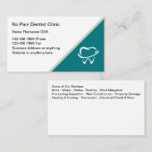 Geen Visitekaartjes van de pijntandartsdienst (Voorkant / Achterkant)