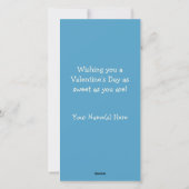 Geen Visstaart Schattigee Douane Retro Valentijn Feestdagenkaart (Achterkant)