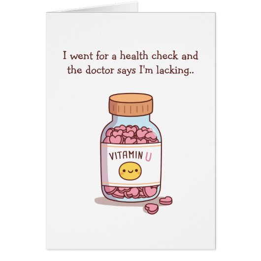 Geen vitamine U Grappige Valentijnsdag (Voorkant)