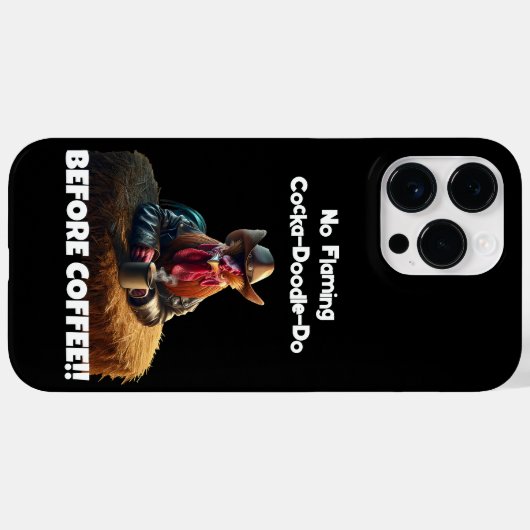 Geen vlammende Cocka-Doodle-Do Case-Mate iPhone Case (Achterkant (horizontaal))