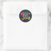 Geen vlees Geen Gezegde van de pijnboom Ronde Sticker (Tas)