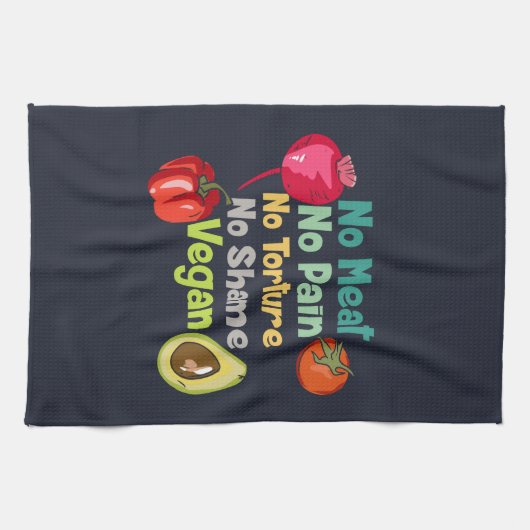 Geen vlees Geen Gezegde van de pijnboom Theedoek (Horizontaal)