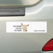 geen vlees , geen testmarlo , steun voor de rechte bumpersticker (Op auto)