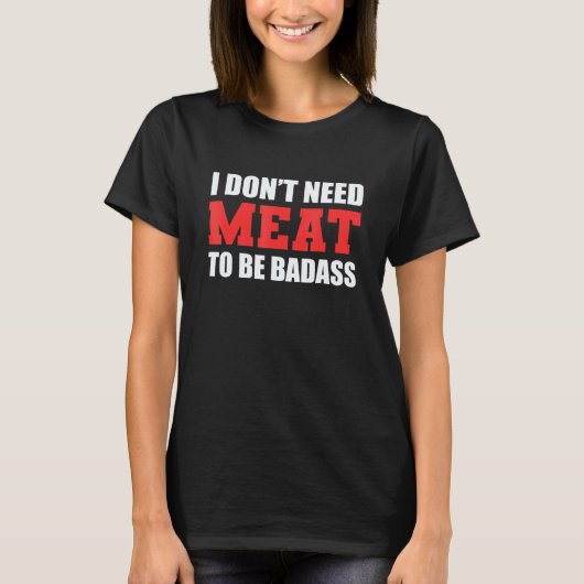 Geen vlees nodig Vegan T-shirt (Voorkant)