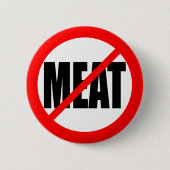 "GEEN VLEES" RONDE BUTTON 5,7 CM (Voorkant)