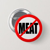 "GEEN VLEES" RONDE BUTTON 5,7 CM (Voorkant /achterkant)