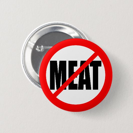 "GEEN VLEES" RONDE BUTTON 5,7 CM (Voorkant /achterkant)