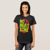 Geen vleeszone vegan t-shirt (Voorkant volledig)
