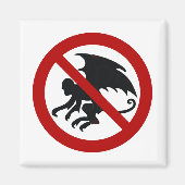 GEEN VLIEGENDE APEN MAGNEET (Voorkant)