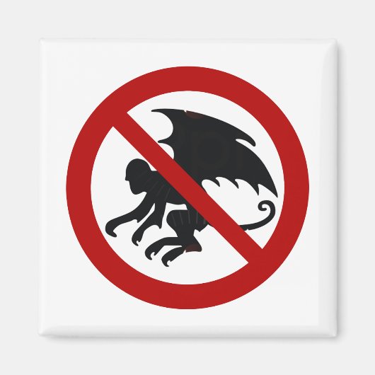 GEEN VLIEGENDE APEN MAGNEET (Voorkant)