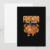 Geen voedingsvegetarische Thanksgiving Vegan Kaart (Voorkant / Achterkant)