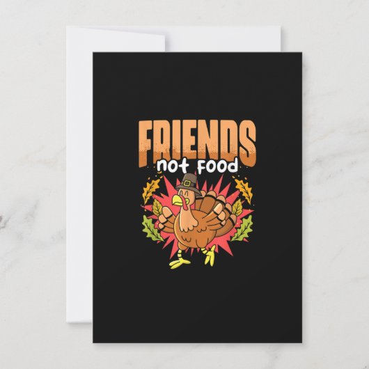 Geen voedingsvegetarische Thanksgiving Vegan Kaart (Voorkant)