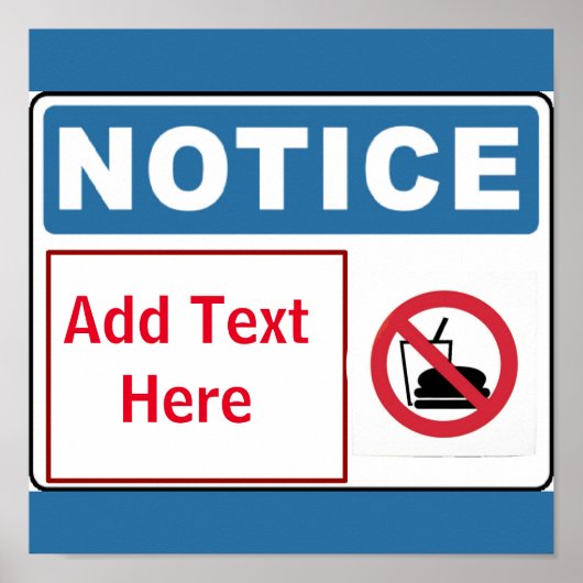 Geen voedsel op gebouwen, voeg tekst toe, teken poster (Voorkant)